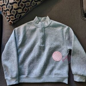 Gray Quarter-Zip Sweatshirt